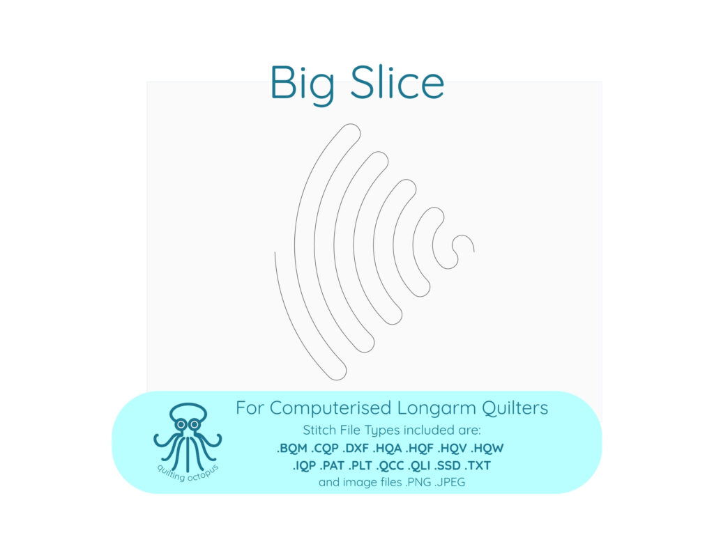 Big Slice modern quilting pattern single repeat.