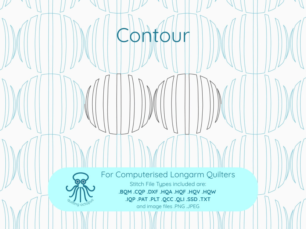 Image of Contour, a retro modern quilting pattern for computerised longarm quilters