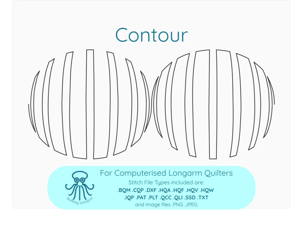 A single repeat of Contour quilting pantograph