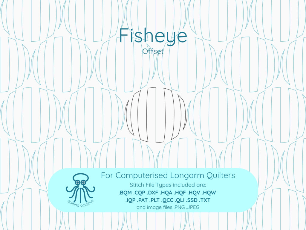 Picture of Fisheye Fisheye - Modern dimensional longarm quilting pattern