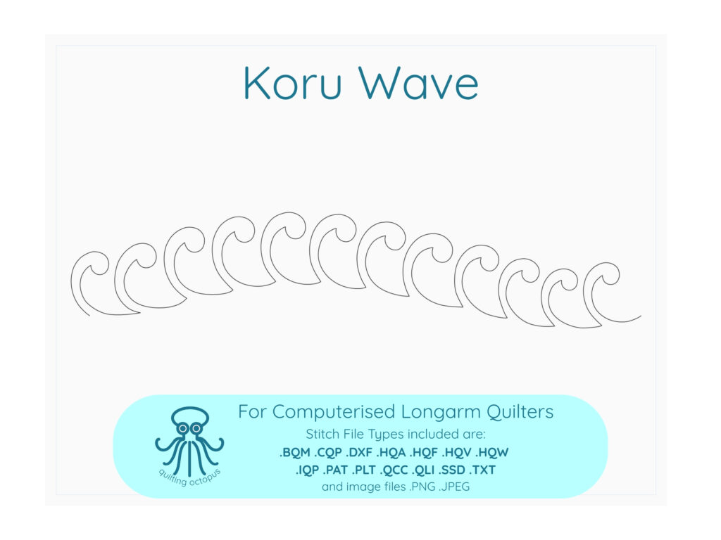 Single repeat of Koru Wave digital pantograph design