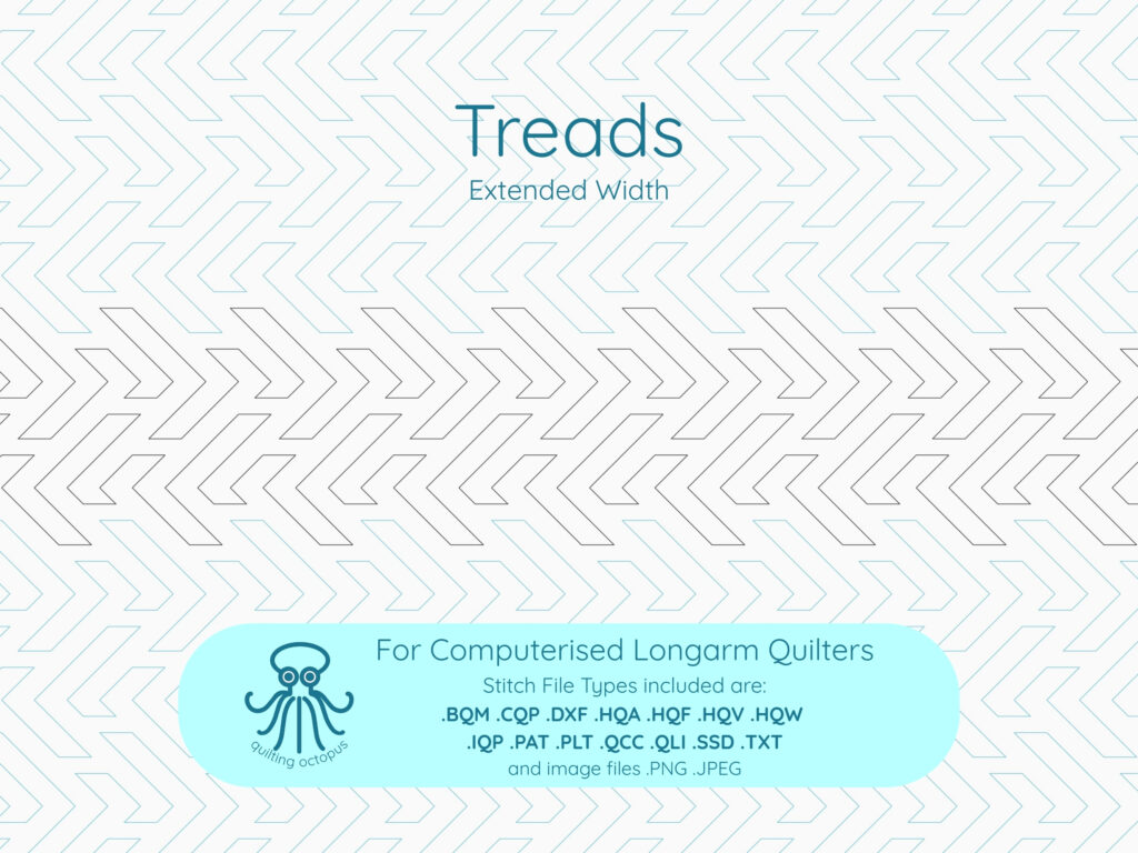 Image of Treads, a masculine longarm quilting design