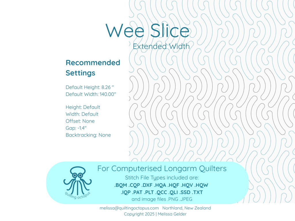 geometric digital pantograph with curves and information about how to set up on a longarm