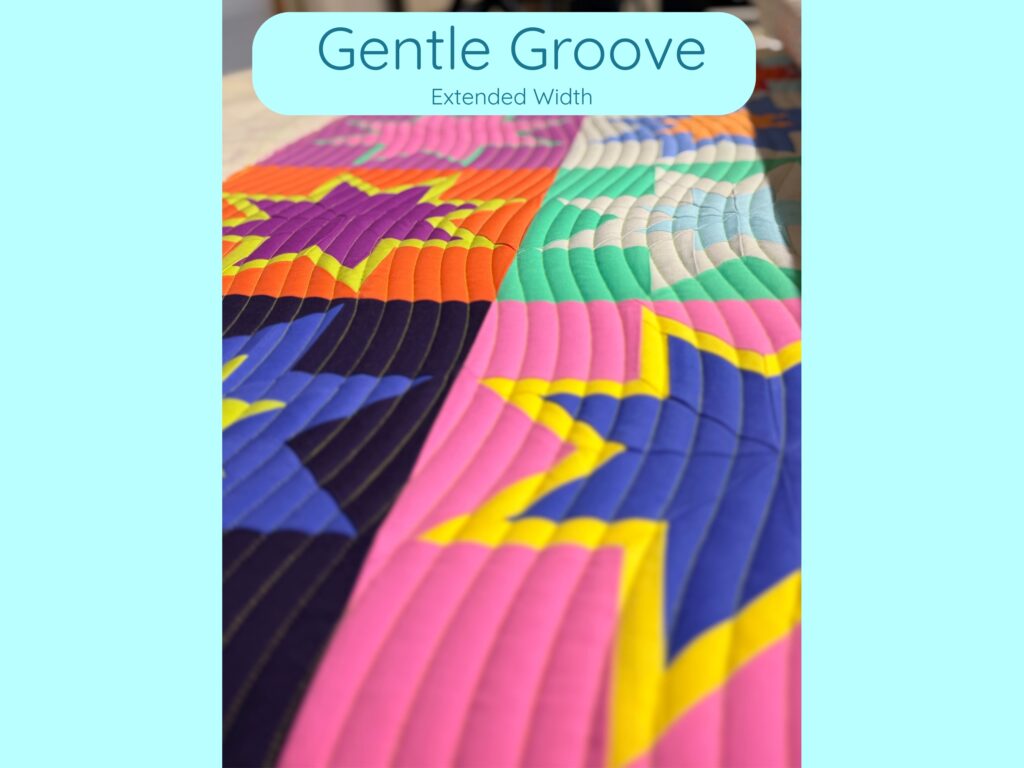 Photo of Gentle Groove pantograph on modern quilt